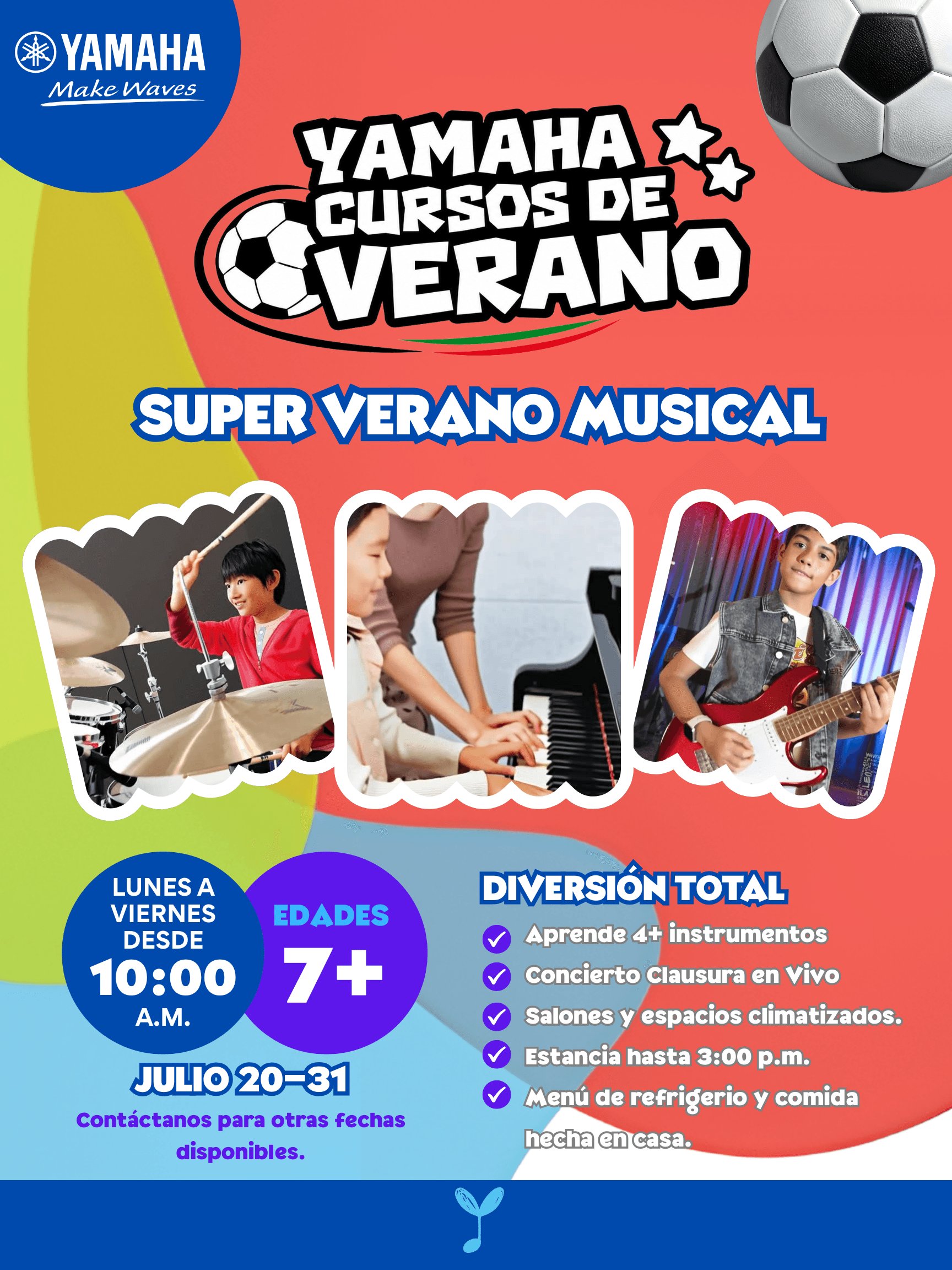 Flyer Curso de Verano Yamaha 2026
